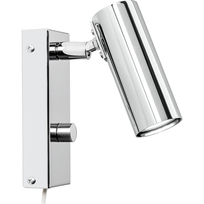 Photo of Puck Wall Lamp, Chrome, Fixed Mounting - Bedside Lamps - Åke Hultgren - Silver