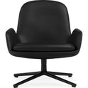 Era Lounge Chair Low Swivel Black Alu