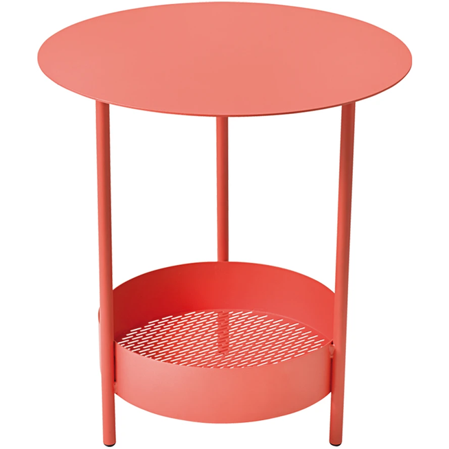Photo of Pedestal Table Capucine 45 Sauce - Småbord & Sidobord Utomhus - Goula / Figuera - Orange - Metall