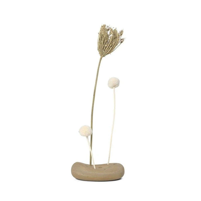 Photo of Vanitas Flower Stone - Vase - Sand - W8 X H3,5 X D12 Cm