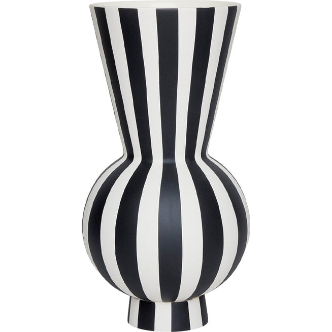 Photo of Toppu Vase Round White/Black - L301173