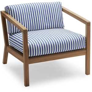 Photo of Virkelyst Chair, Teak, Fossflakes Padding, Outdoor Textile /