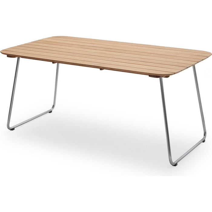 Photo of Lilium Table 160 - Outdoor dining table - Wood coloured - Metal/wood