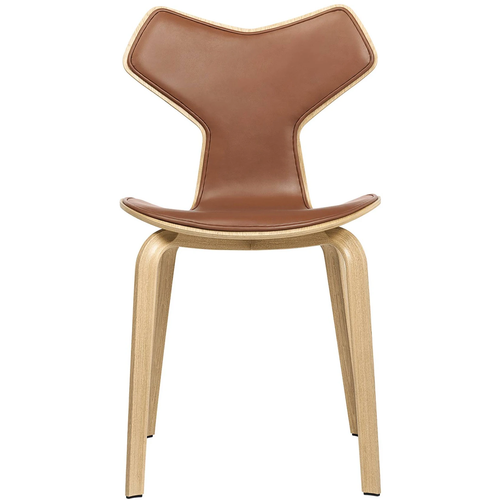 Photo of 4130 Grand Prix, Svart Ask, Framsidesklädd, Tyg, Hallingdal 180 - Arne Jacobsen - Grå - Metall/trä/textilmaterial