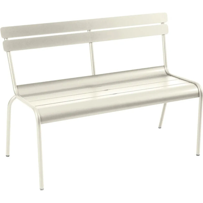 Photo of Luxembourg Bench With Backrest Clay Grey A5 - Garden Benches - Frédéric Sofia - Green,Grey - Metal