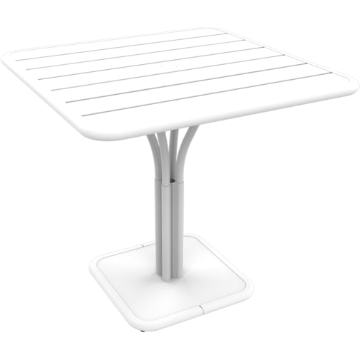 Photo of Luxembourg Pedestal Table 80x80 Cm Cotton White 01 - Matbord Utomhus - Frédéric Sofia - Vit - Metall