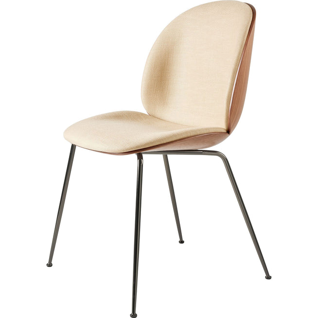 Photo of Beetle Dining Chair, Front Upholstered, Conic Base