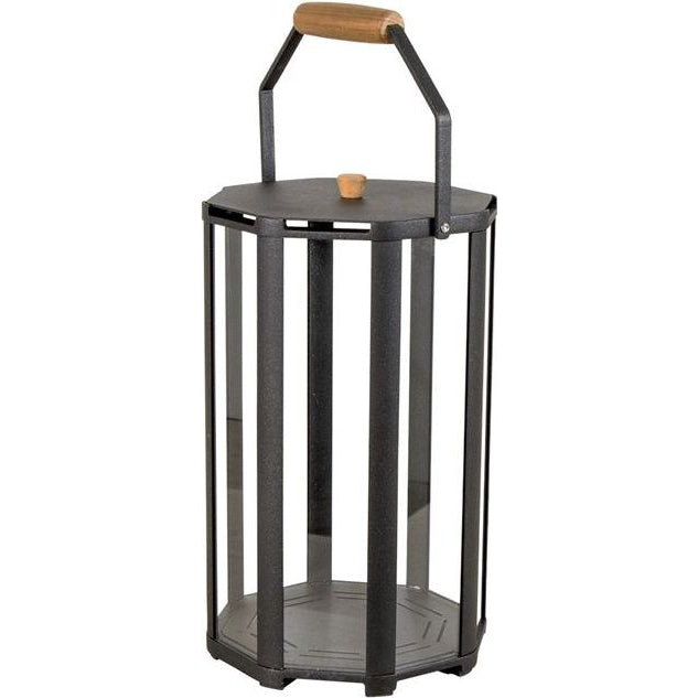 Photo of Lightlux Lantern M/teak - Lantern - Lava Grey, Aluminium