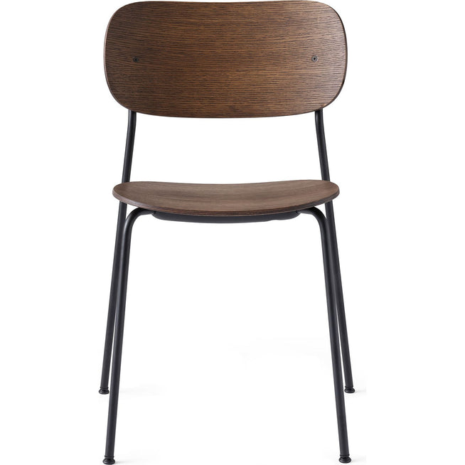 Photo of Co Chair Black Steel Base, Stained Oak Seat & Back, Shell Without Upholstery - Matstolar - Norm Architects - Brun - Metall/trä