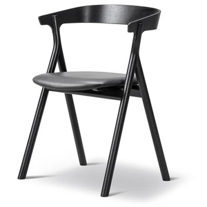 Yksi Chair 3341 By Thau & Kallio - Spisebordsstol - Primo 88 Black / Black Lacquered Oak - W53,5 X D48,5 X H76 X Sh44,5 Cm