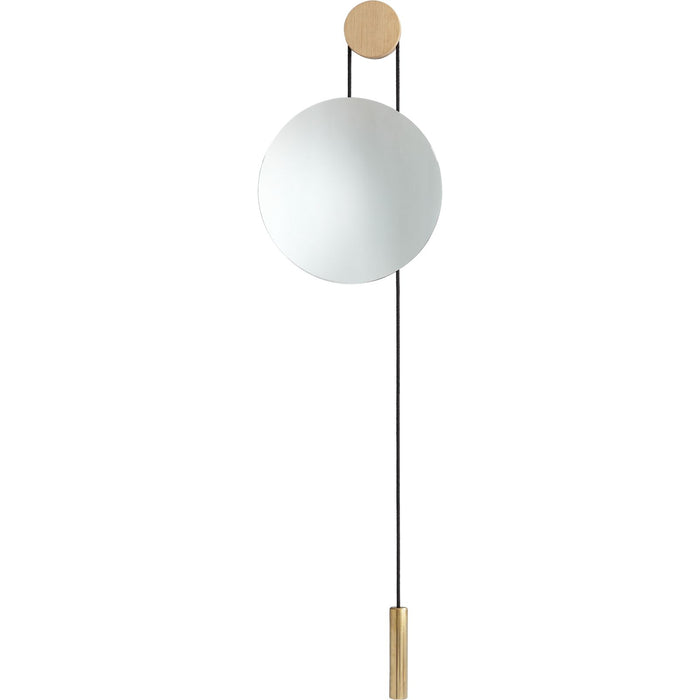 Rise & Shine Wall Mirror Natural Oak/brass