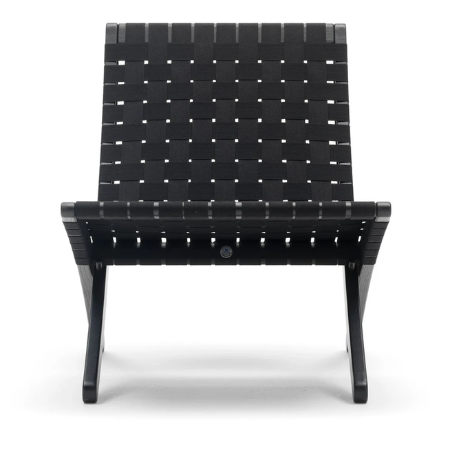 Photo of Mg501 Cuba Folding Armchair Oak Stand Black-Cotton