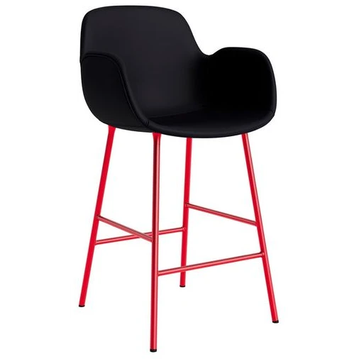 Photo of Form Bar Armchair 65 Cm Full Upholstery Bright Red Steel