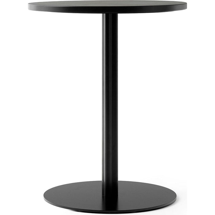 Photo of Harbour Column Dining Table Ø60 Black Painted Oak Veneer With Black Base - Matbord - Norm Architects - Svart - Mdf/metall/trä