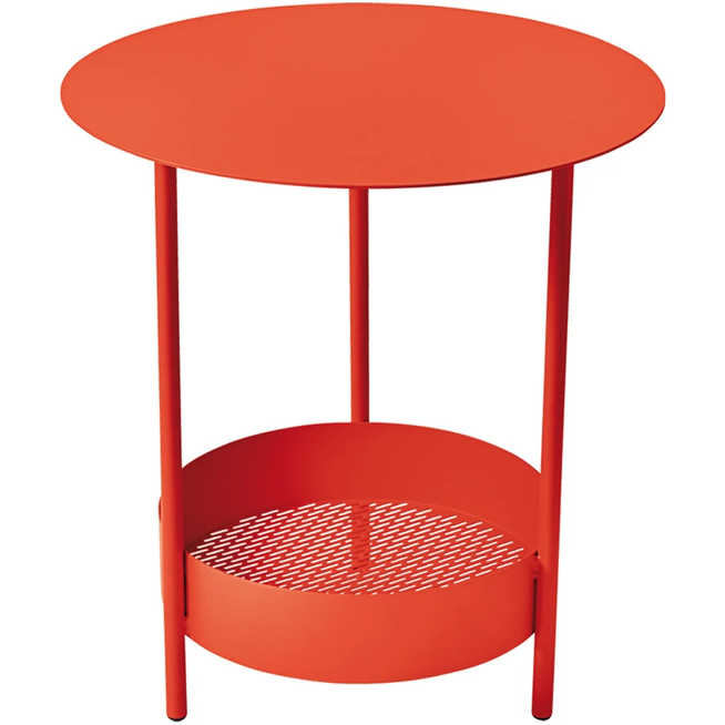 Photo of Salsa Pedestal Table Poppy 67 - Small Tables & Side Tables Outdoor - Goula / Figuera - Red - Metal