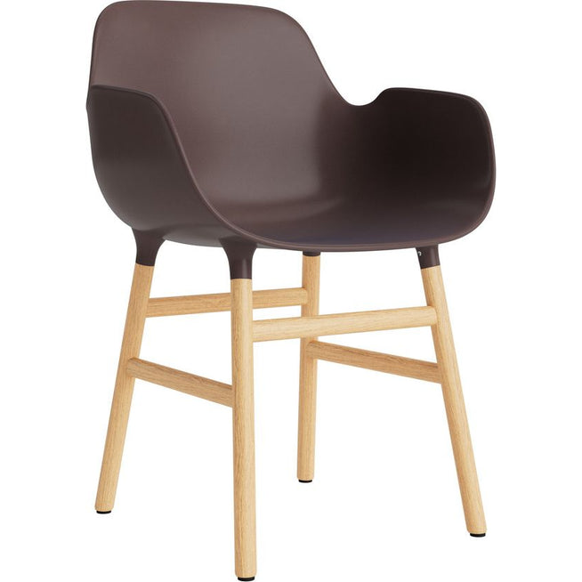 Photo of Form Armchair Wood - Spisebordsstol - Oak / Brown - W56 X D52 X H80 X Sh44 Cm