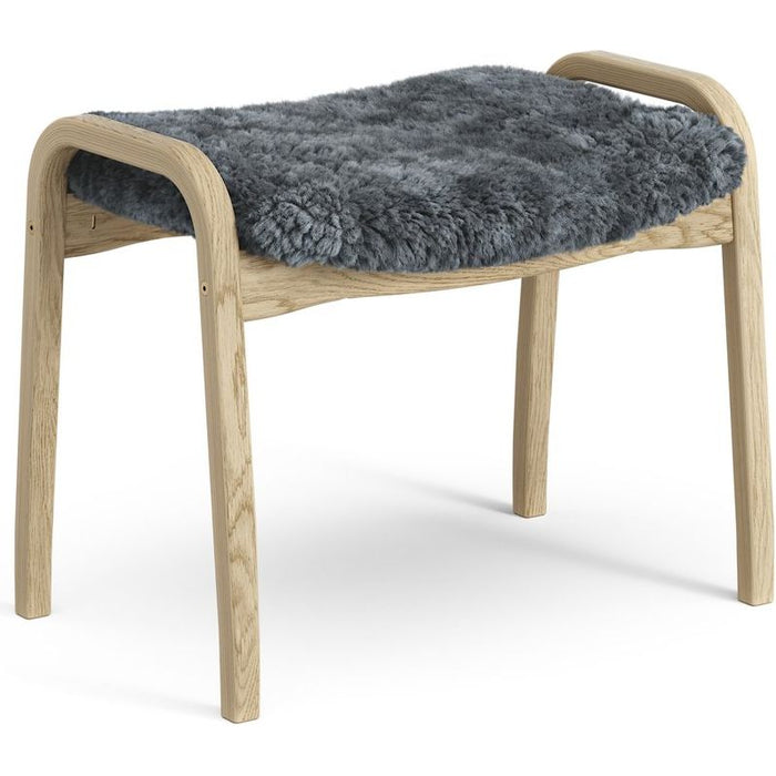 Lamini Children's Foot Stool Laquered Oak/sheep Skin