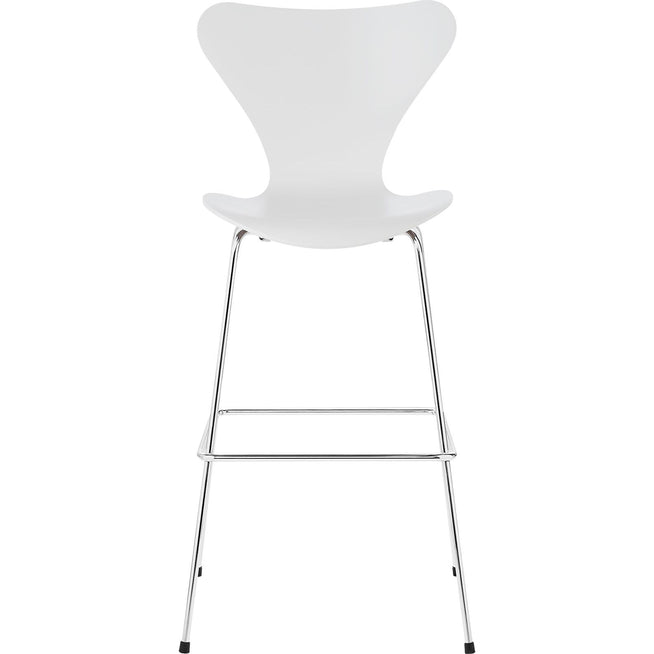 Photo of 3187/3197 Sjuan Bar Stool - White - Bar stools & Bar stools - Arne Jacobsen - White - Metal/wood