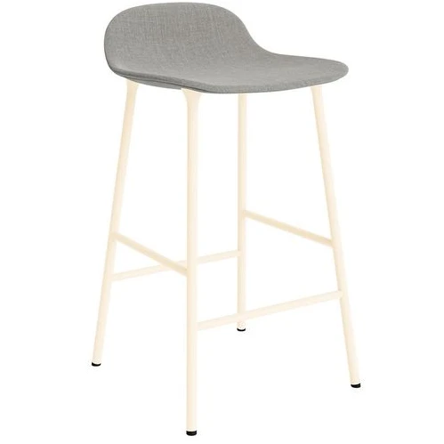Photo of Form Bar Stool 65 Cm Full Upholstery Cream Steel