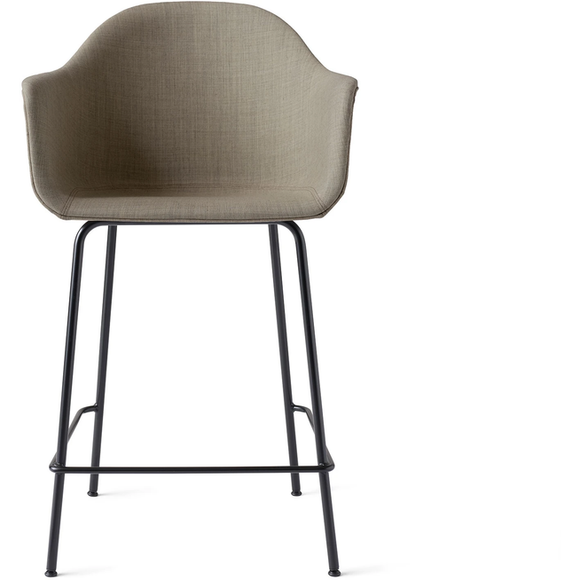 Photo of Harbour Counter Chair Black Steel Base Shell Textile Remix 2, 233 - Barstolar & Barpallar - Norm Architects - Svart - Metall/textilmaterial/syntetiskt/plast