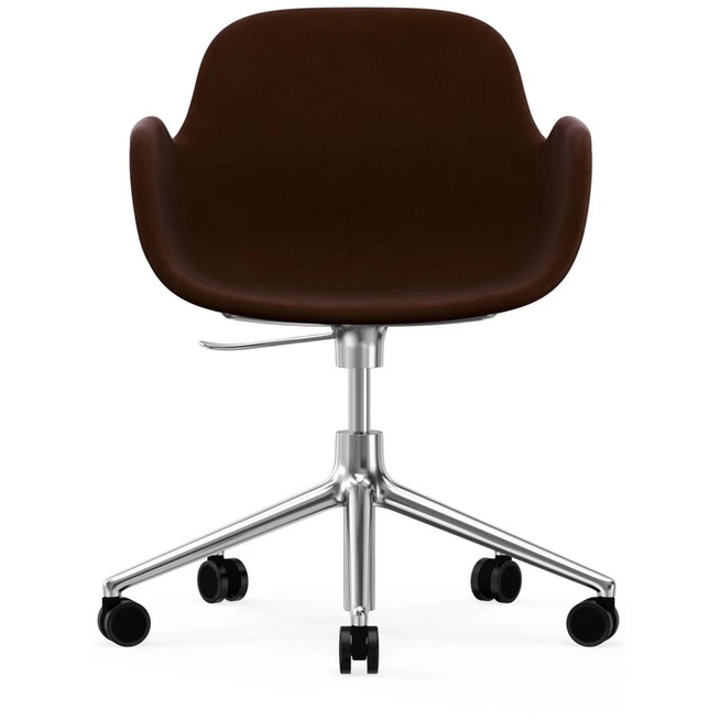 Photo of Form Armchair - Swivel frame 5w Gas lift fully upholstered - Office chair - Frame: Aluminium / Fabric type: City velvet vol. 2 21 - L: 72.5 x H: 73/86 x Sh: 37/50 cm