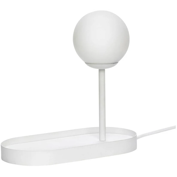 Photo of Table lamp white metal with bulb