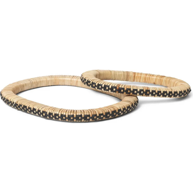 Photo of Weave Trivets - Bordskåner - Weave Trivets - Set Of 2 - Natural/black - W16.2 X D21 X H1.2 Cm