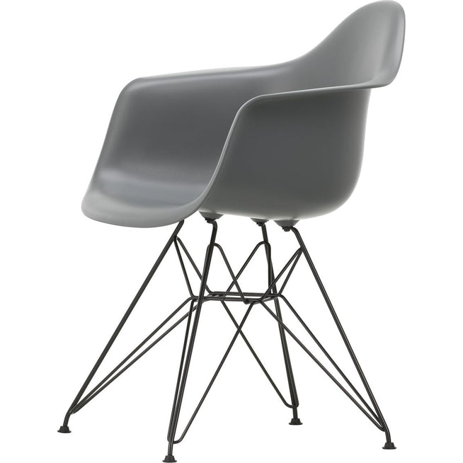 Photo of Eames Plastic Armchair Dar - 56 Granite Grey - Basic Dark Base - Matstolar - Charles & Ray Eames - Grå - Metall/plast