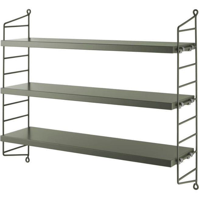 Photo of String Pocket - Sage - Wall shelves - Nils Strinning - Wood-coloured, white - Metal/wood