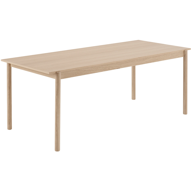 Photo of Linear Wood Table 200 cm, Oak - Dining Table - Thomas Bentzen - Wood Coloured - Wood