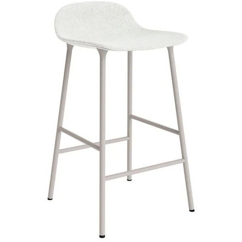 Photo of Form Bar Stool 65 Cm Full Upholstery Warm Grey Steel