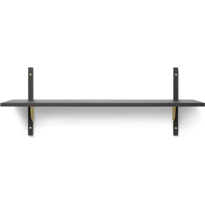 Photo of Sector Shelf - Hylde - Røget Eg/messing - S/w - W: 87 X D: 26,1 X H: 34 Cm