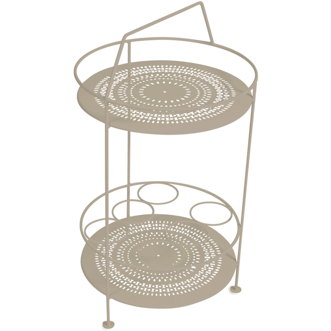 Photo of Montmartre Portable Bar, Nutmeg - Small Tables & Side Tables Outdoor - Beige - Metal