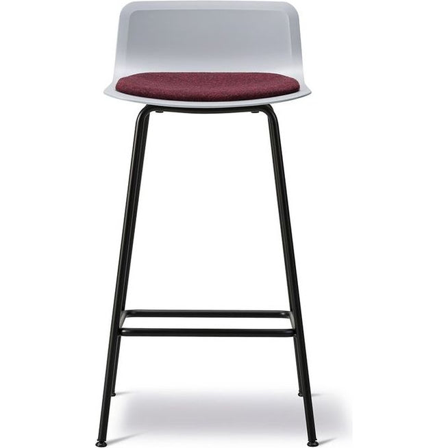 Photo of Pato 4 Leg Stool 4316 By Welling/ludvik - Seat Upholstery - Barstol - Stone/divina Melange 581 - W44,5 X D46,5 X H83 X Sh69 Cm