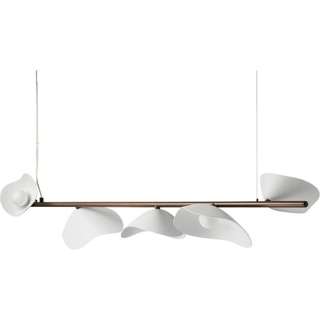 Photo of Florii 5 Linear Pendant Light Dark Bronze/white
