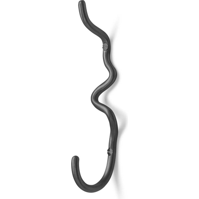 Photo of Curvature - Hook - Knager - Black Brass - Single - W3 X H19,7 X D5,8 Cm
