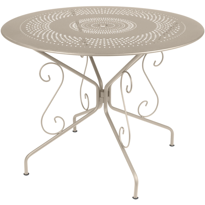 Photo of Montmartre Table Ø 96 CM, Nutmeg - Matbard Utomahas - Beige - Metal