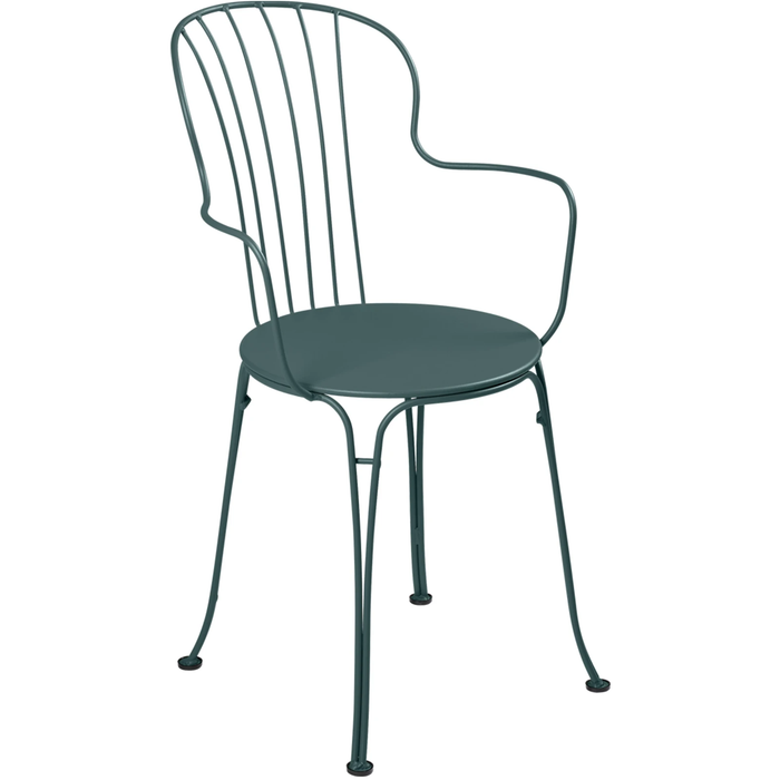 Photo of Opéra+ Armchair, Storm Grey - Outdoor dining chairs - Grey - Metal
