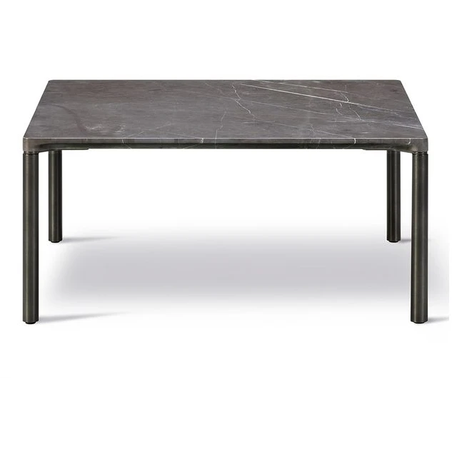 Photo of Piloti Stone Table 6750 By Hugo Passos - Sofabord - Grey Pietra (kendzo) Marble - W75 X D75 X H35 Cm