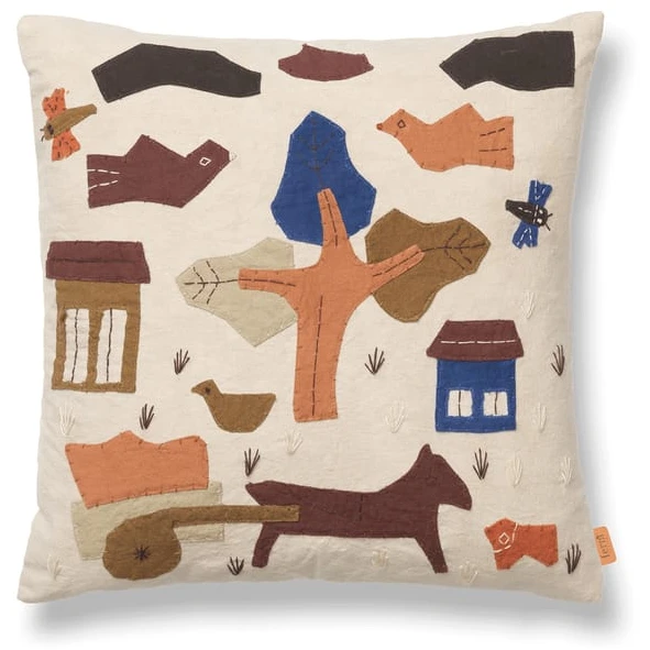 Photo of Village Cushion - Pude - Village Cushion - Off-white - W40 X D1 X H40 Cm