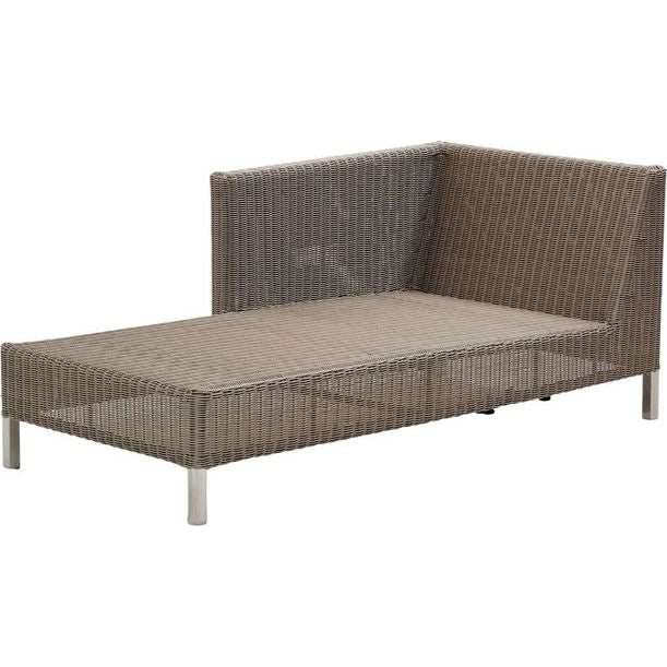 Photo of Connect Chaiselounge Modulsoffa, Höger, Taupe, Cane-line Weave - Utomhussoffor - Cane-line Design Team