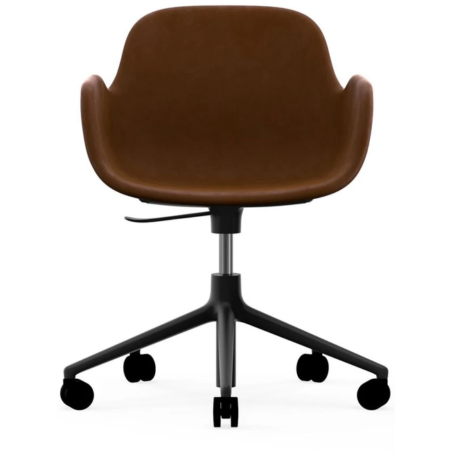 Photo of Form Armchair - Swivel frame 5w Gas lift fully upholstered - Office chair - Frame: Black Aluminium / Fabric type: City velvet vol. 2 26 - L: 72.5 x H: 73/86 x Sh: 37/50 cm