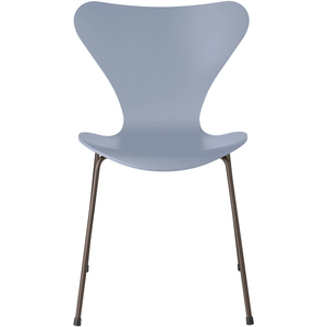 Photo of 3107 Seven, coloured box, Venetian Red, Underframe Brown Bronze - Dining chairs - Arne Jacobsen - Red - Metal/wood