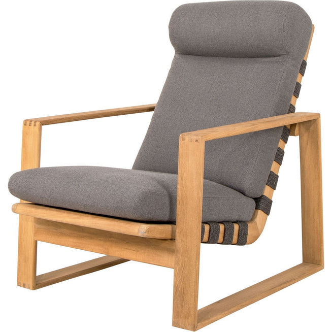 Photo of Choice Counter Bar Chair - Indoor - Barstol - Frame: Teak / Seat: Black - W59 X D53 X H42 Cm