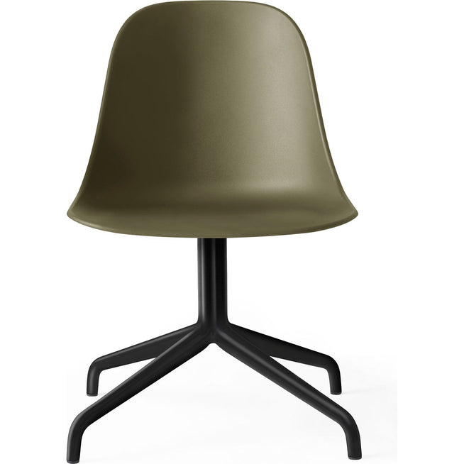 Photo of Harbour Swivel Side Chair Black Aluminiumshell Olive - Skrivbordsstolar - Norm Architects - Grön
