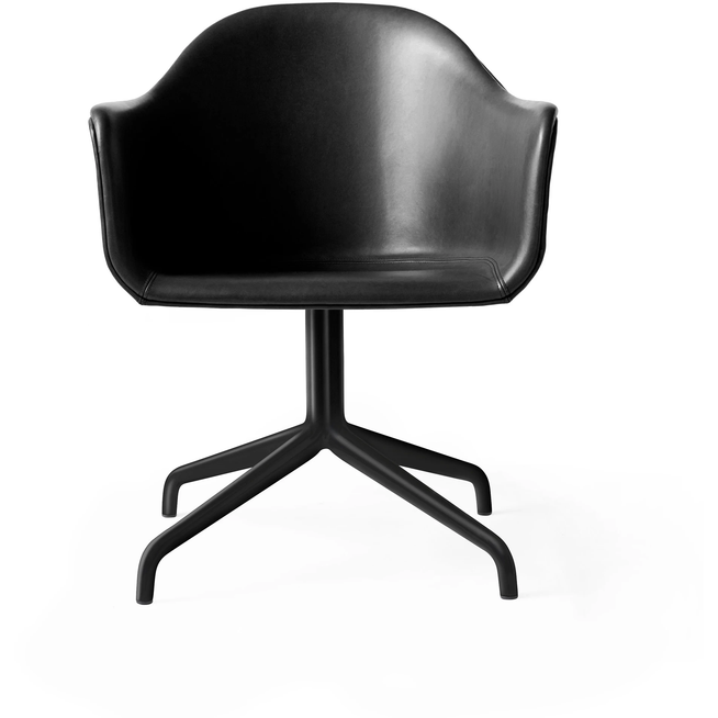 Photo of Harbour Swivel Chair Black Aluminium Shell Leather Dakar 0842 - Skrivbordsstolar - Norm Architects - Svart