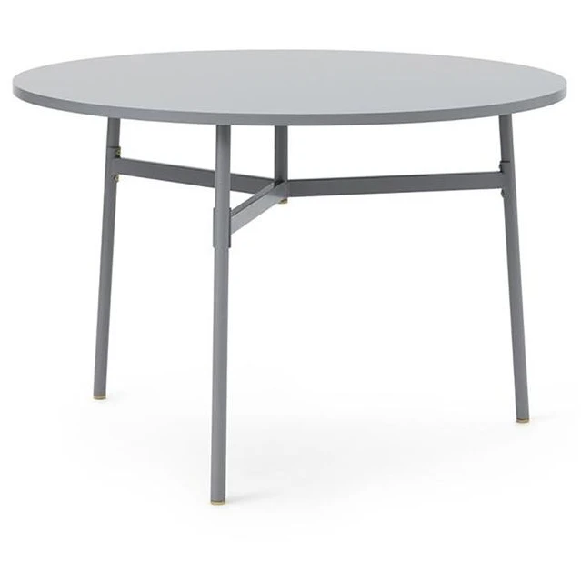 Photo of Union Table - Round - Dining Table - Grey - Ø110 - Ø: 110 x H: 74.5 cm
