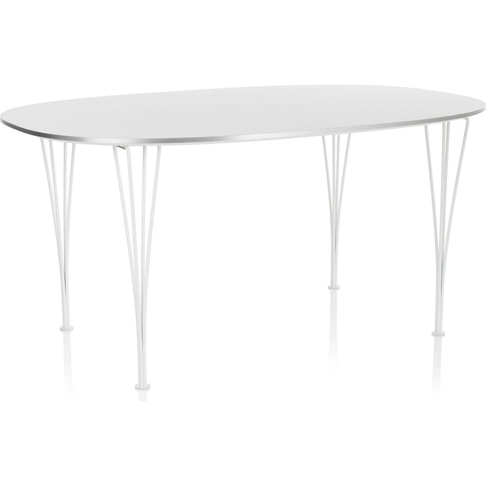 Photo of B613 Superellips, 120x180 Cm, Laminat, Vit, Krom - Matbord - Arne Jacobsen,bruno Mathsson,piet Hein - Vit - Metall/trä