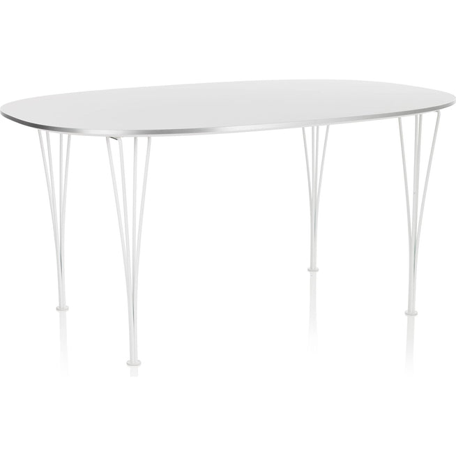 Photo of B613 Superellips, 120x180 Cm, Laminat, Vit, Krom - Matbord - Arne Jacobsen,bruno Mathsson,piet Hein - Vit - Metall/trä