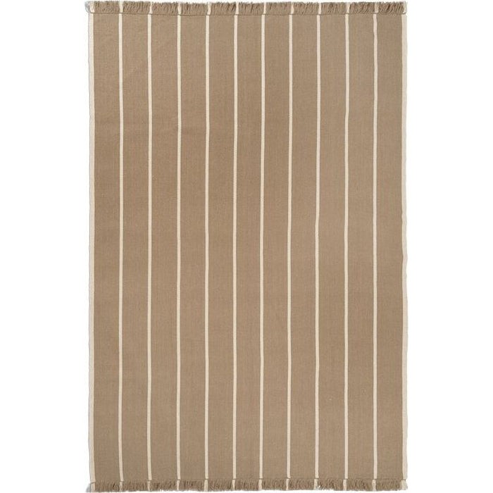 Photo of Calm Kelim Tæppe - Gulvtæppe - 140 X 200 - Dark Sand/off-white - W140 X D1 X H200 Cm